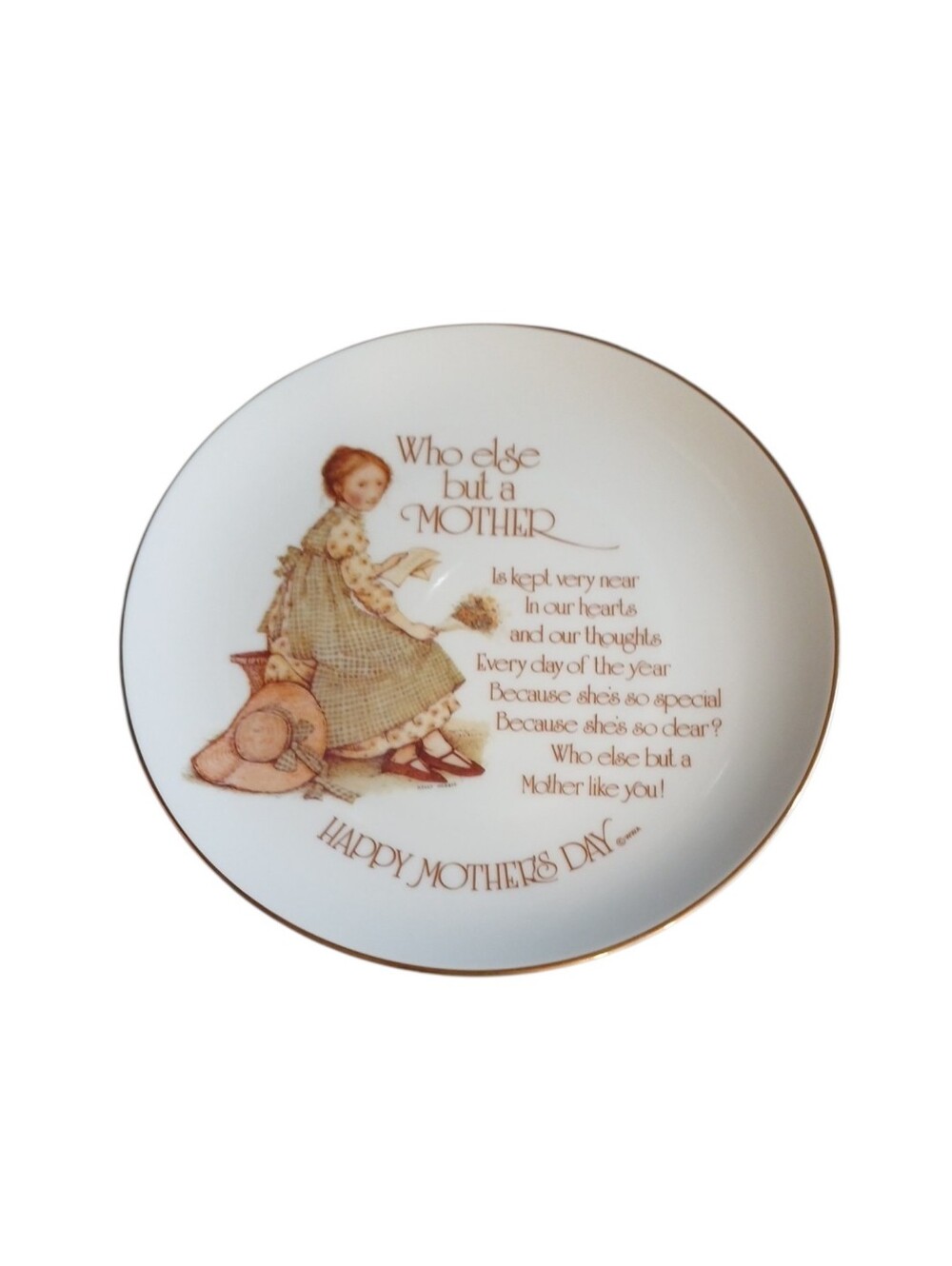 1976 Holly Hobbie Commemorative Edition porcelain plate produced in Japan